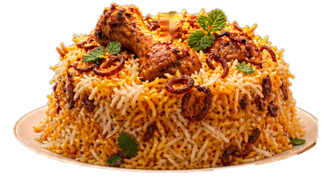 A plate of biryani prepared for Hafsa The Great